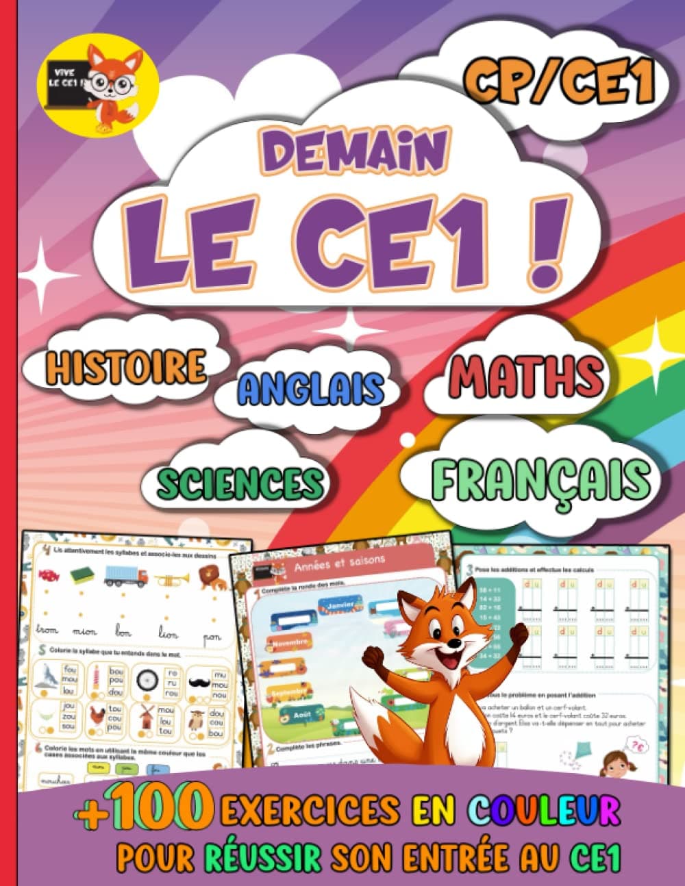 Demain le CE1 ! — couverture du cahier pour enfants 6-7 ans