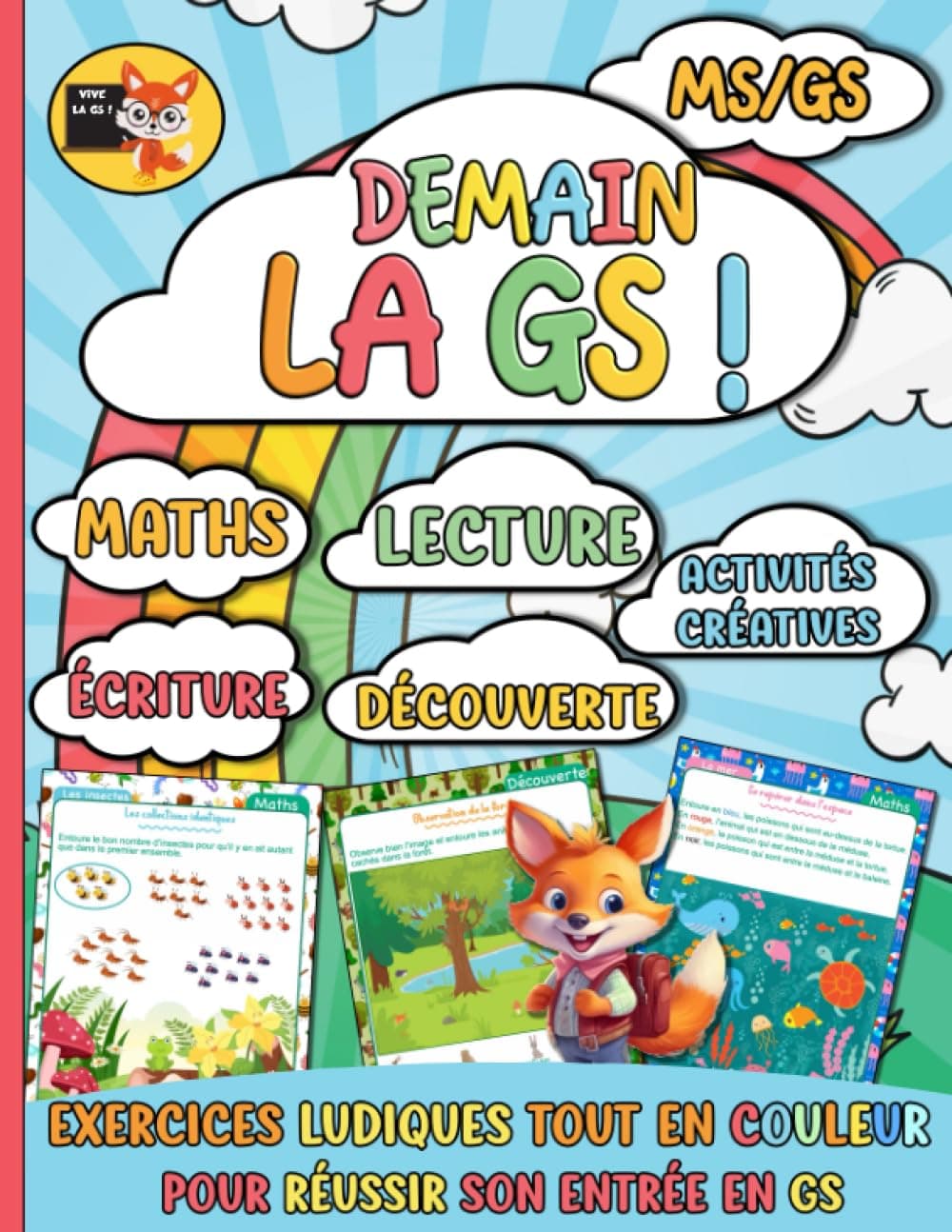 Demain la GS ! — couverture du cahier pour enfants 4-5 ans