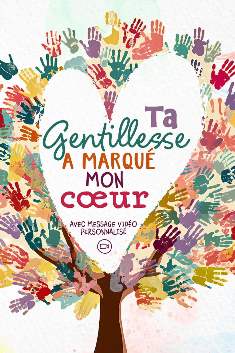 Ta gentillesseà marqué mon cœur — couverture du cahier pour enfants Adulte