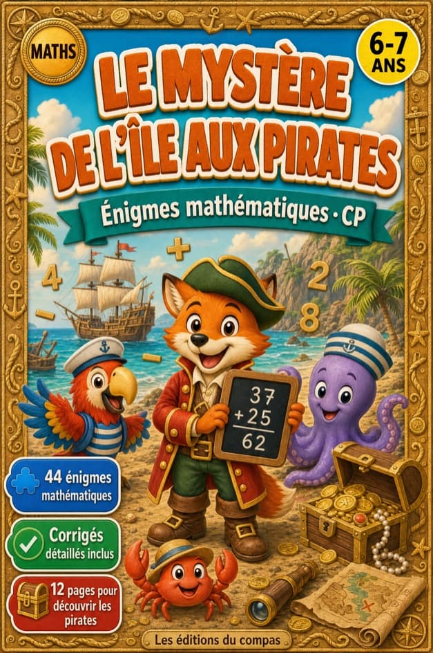 Le Mystère de l'Île aux Pirates — Énigmes mathématiques CP