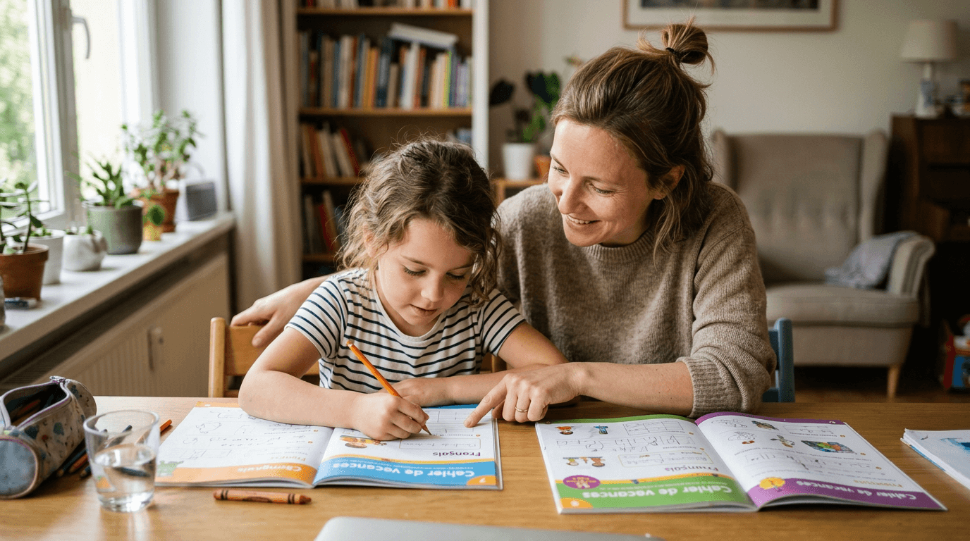 Cahier de vacances : combien de pages par jour pour ne pas saturer